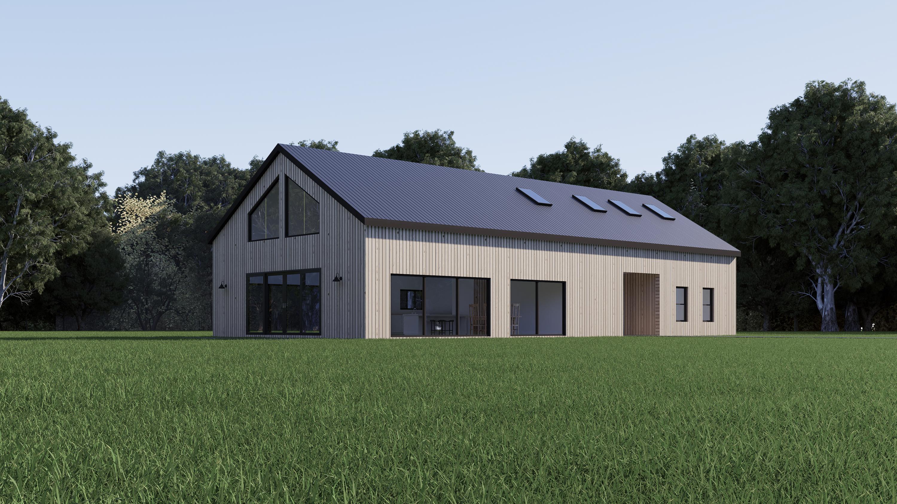 Barndominium House Plan | 3 Bed 2 Bath w/ Loft | 2240 Sq Ft | 32x70 Floor Plan | Scandinavian Ranch Style Home | We Customize