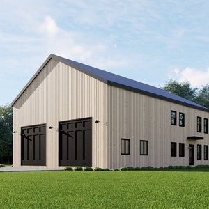 Barndominium House Plan: 4 Bed 3 Bath + Garage & Loft | 2400 Sq Ft | 40x60 Layout | Farmhouse Style | Customizable Floor Plans