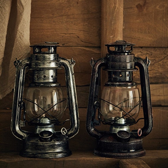 Oil Lamp Vintage Lantern With Clear Glass Kerosene Lamp Chamber Oil Lamps  for Indoor Use Home Decoration 