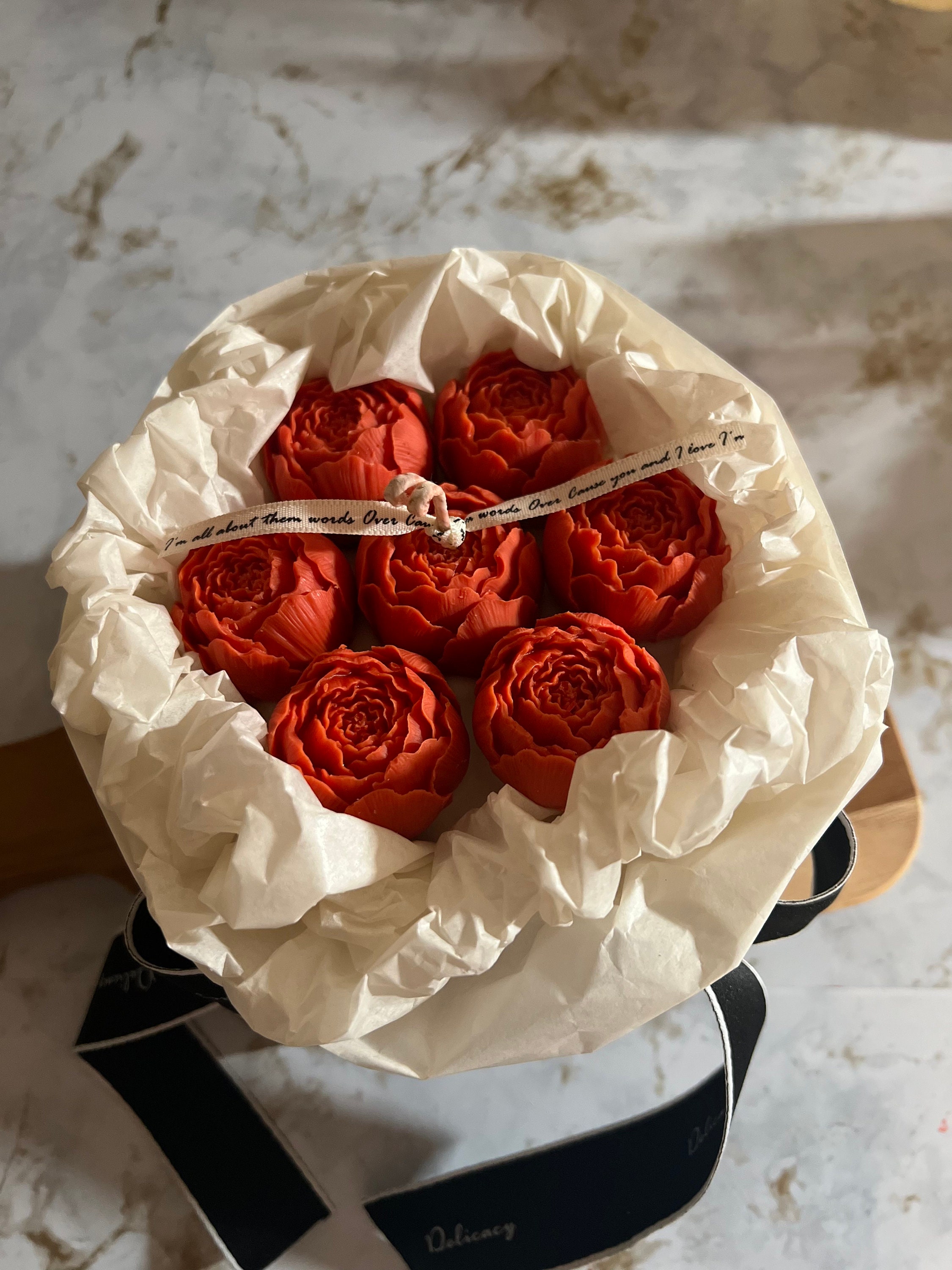 Rose Bouquet Scented Waxbouquet Candlescented Waxvalentine s Day