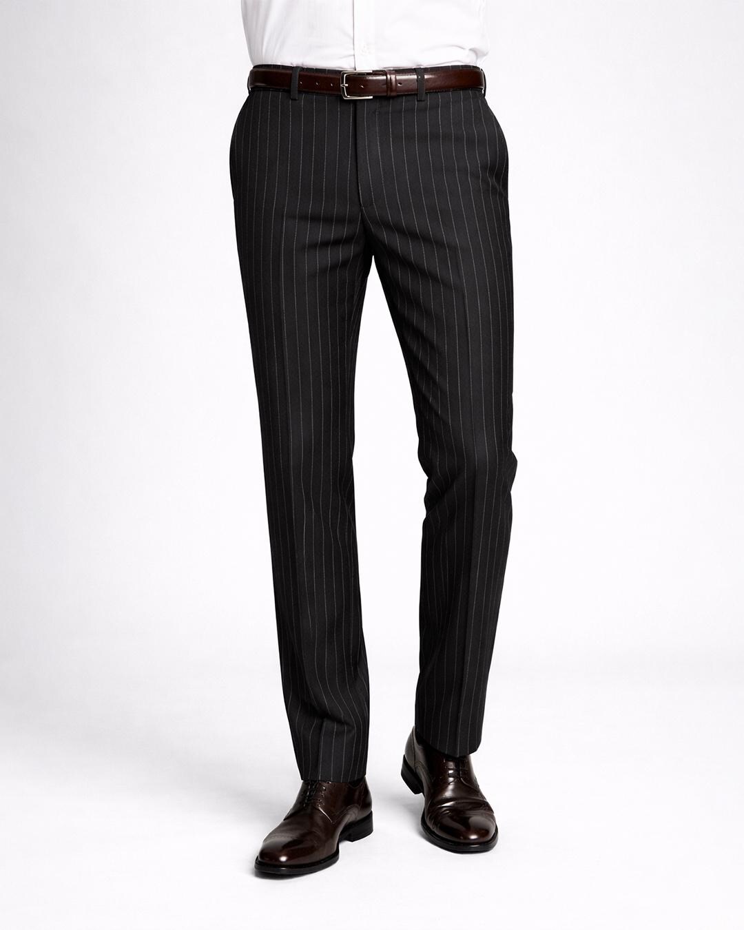 black pinstripe dress pants mens Men’s Formal – Tailored Fit | Black, Navy Blue, Beige, Golden Yellow & Ice Blue Color:Autumn Leaves the stripe reads formal vday-gift-guide Katie Holmes Makes a