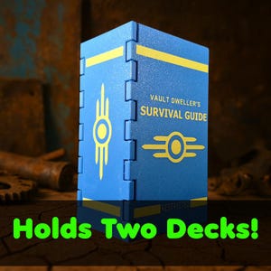 Wasteland Survival Guide Deck Box | Holds 2 Commander Decks + Dice