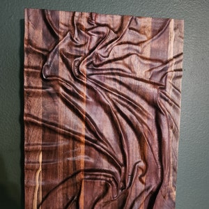 Black Walnut Wall Art, 3D Bas Relief, Modern Wall Art, Carved Wood ...