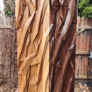 Black walnut wall art, maple, cherry, 3D bas relief, modern wall art, carved wood, parametric, geometric wave art