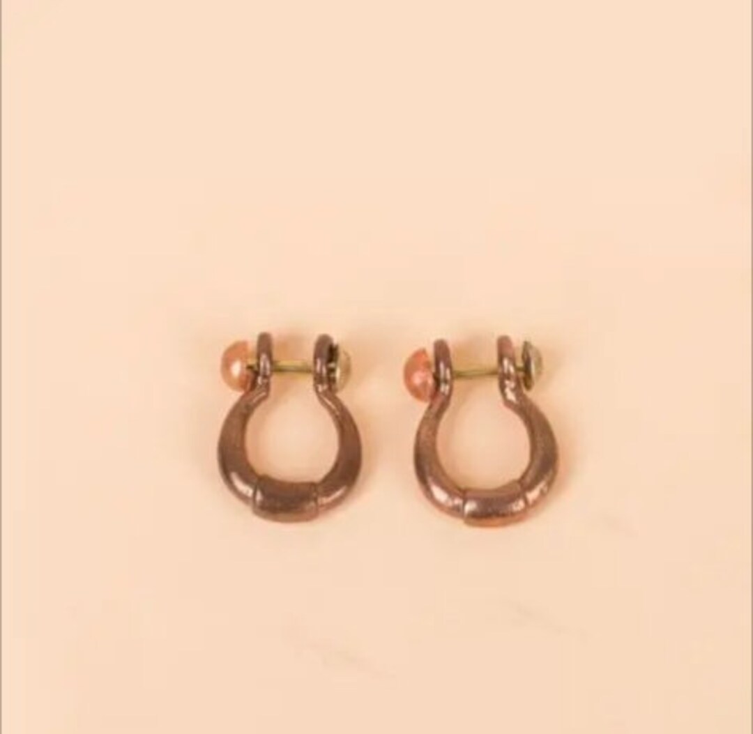 Pure Copper Earrings for Men and Women, Adiyogi Copper Earrings Etsy