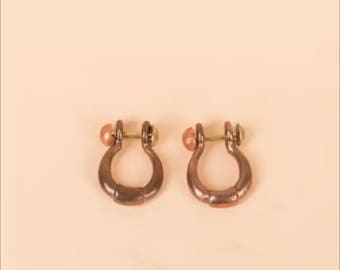 Pure copper earrings for men and women, Adiyogi copper earrings