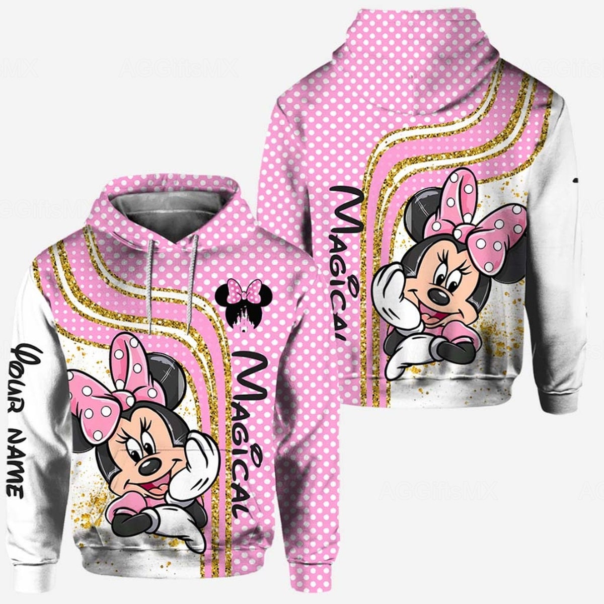 Personalized Minnie Hoodie, Cute Minnie Mouse Hoodie, Disney Minnie Hoodie