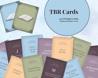Printable Reading Challenge Cards, TBR Challenge Game