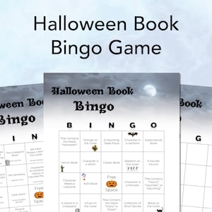 Printable Halloween Book Bingo Game