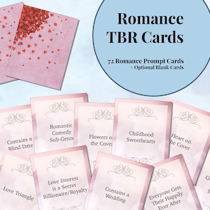 Printable Romance Reading Challenge Cards, TBR Challenge Game