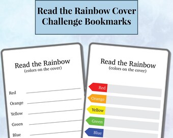 Printable Read the Rainbow Book Cover Challenge Bookmarks