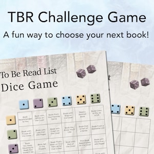Jeu de dés de défi de lecture de liste TBR
