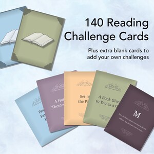 Cartes défi de lecture imprimables, jeu défi TBR