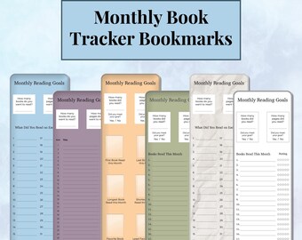 Printable Daily/Monthly Book Tracker Bookmark