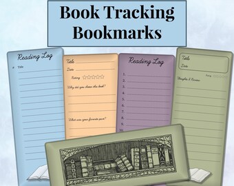 Printable Book Tracking Bookmarks