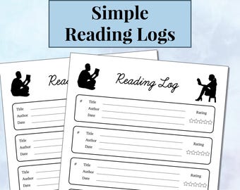 Printable Reading Logs, Book Tracker