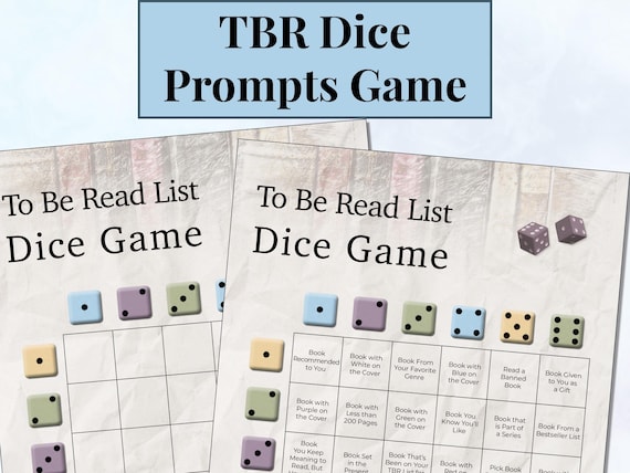 TBR List Reading Challenge Dice Game