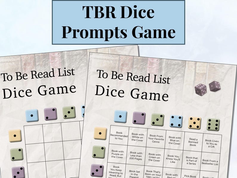TBR List Reading Challenge Dice Game image 1
