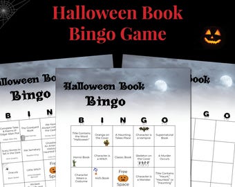 Printable Halloween Book Bingo Game