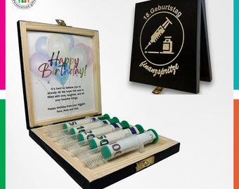 Finanzspritze Geldgeschenk / Geschenkbox / Personalisierte Gravur / 18. Geburtstag