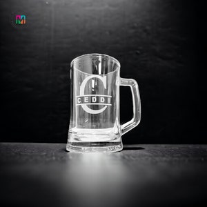 Cadeau d'anniversaire personnalisé amateurs de bière chope à bière gravée boîte en bois cadeau pour petit ami verre à bière gravé pour homme lui papa garçon d'honneur Glass only