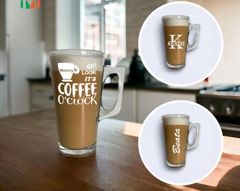 Vaso de café con leche grabado, regalo de café personalizado, 13 oz