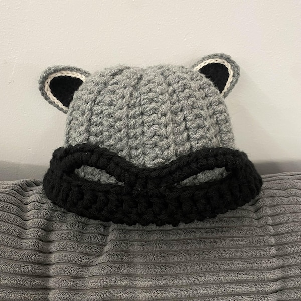 Raccoon Beanie Pattern (Digital Download)