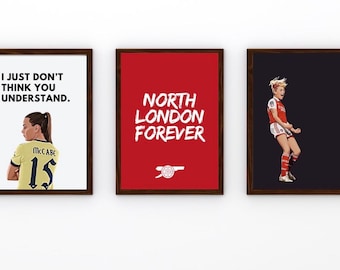 Arsenal Women&#39;s Football Prints: Leah Williamson, England Lionesses (A4 Print)