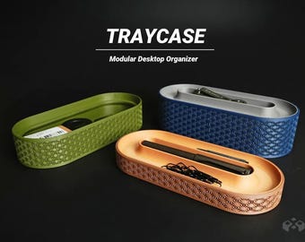 Modular Traycase Desktop Organizer - 3 Heights Set