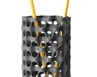 Modern Pencil Holder – Minimalist Geometric Desk Organizer