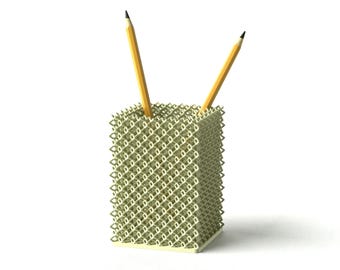 Modern Desk Organizer - Pencil & Pen Holder - Lattice