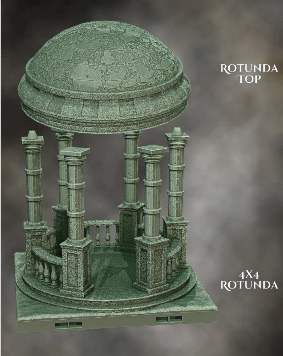 Garden Rotunda Decorative Tilesaether Studios2x23d Printed Etsy
