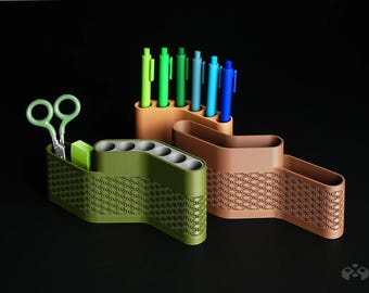 Waveform Pen Holder - Desk Organizer with Slot