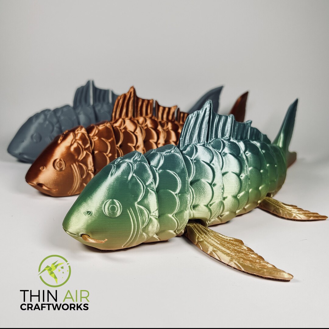 Articulated Koi Fish 3D Printed Etsy