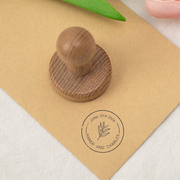 Custom Wedding Rubber Stamps, Name Stamp Gift, Stamps for Wedding Invitations, Wedding Stamp Logo Personalized, Self Inking Stamp, Packaging