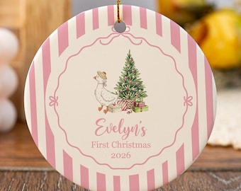 Personalized Baby's First Christmas Ornament 2026, Custom Baby Name Ornament, Newborn Christmas Keepsake, Baby Shower Gift, New Parents Gift