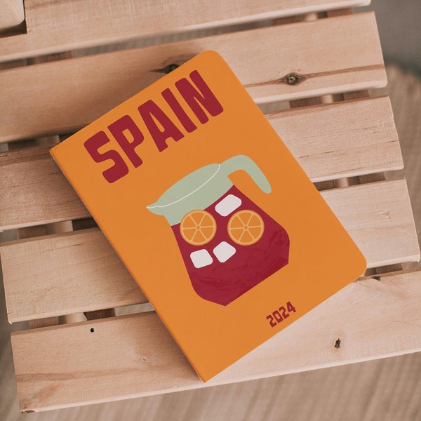 Spain Photo Book Canva Template Design Coffee Table Personalizable DIY Travel Photo Album Aesthetic Food