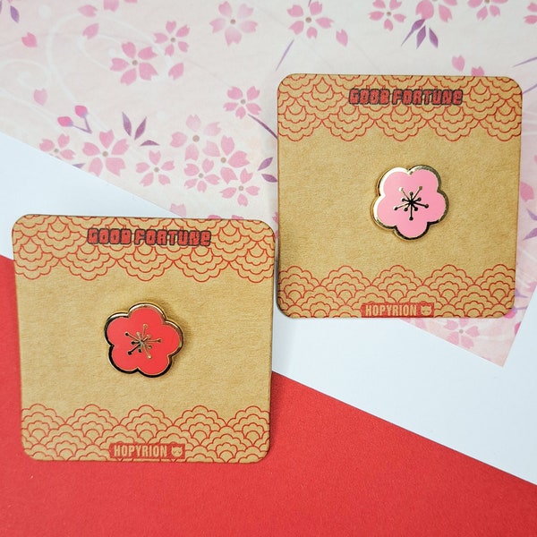 Plum Blossom Mini Enamel Pin Small Sakura Flower Metal Filler Brooche