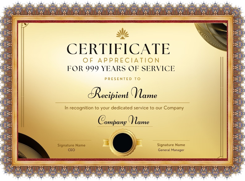 Editable Years Of Service Certificate Of Appreciation Template editable-years-of-service-certificate-of-appreciation-template