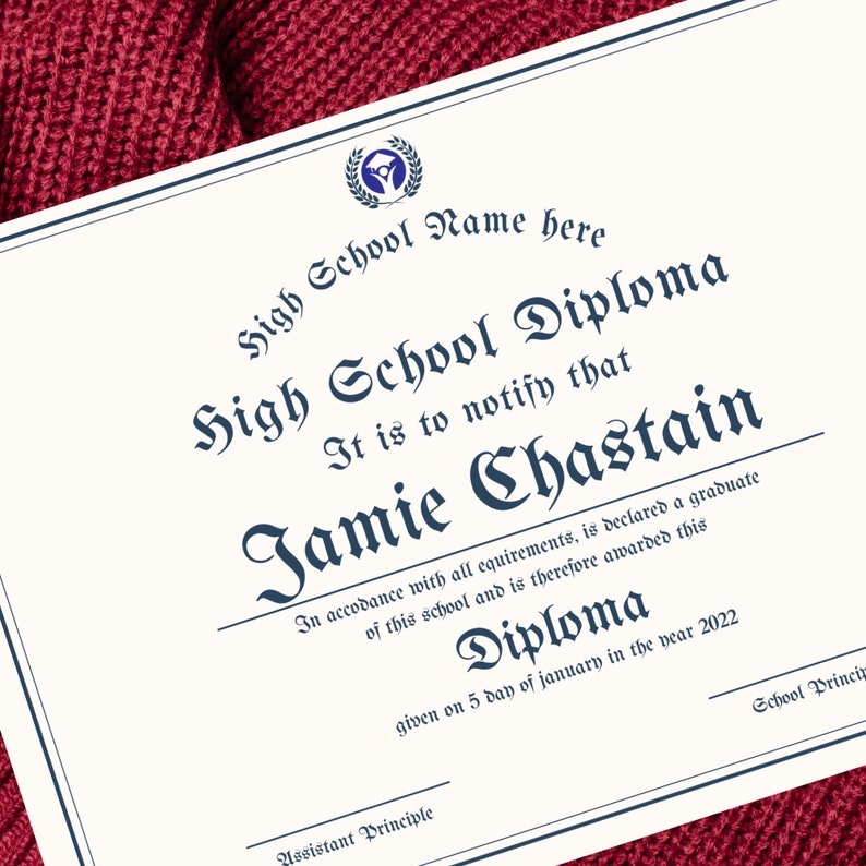 Editable High School Diploma Template Printable Homeschool Diploma GED ...