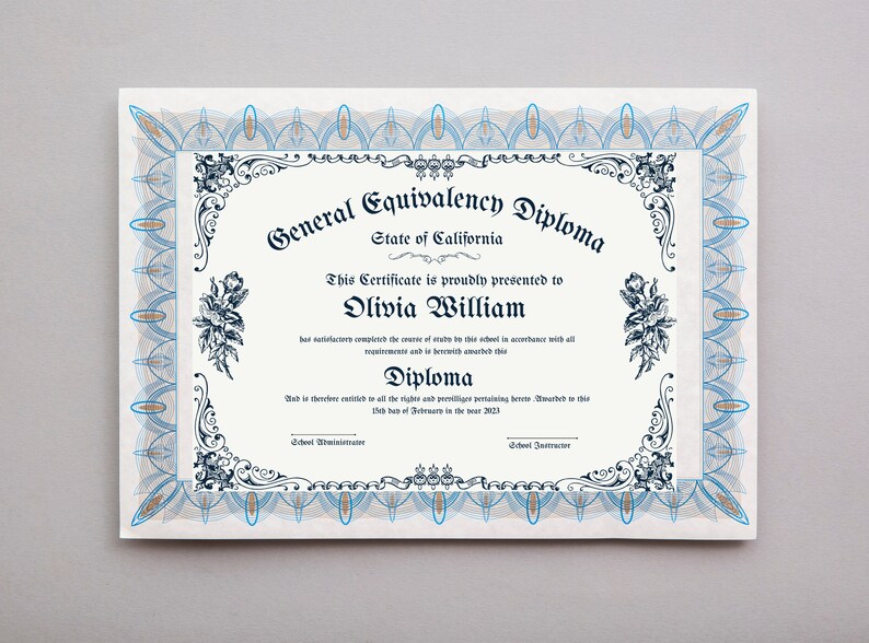 General Equivalency Diploma Customized GED Diploma Editable Ged general-equivalency-diploma-customized-ged-diploma-editable-ged