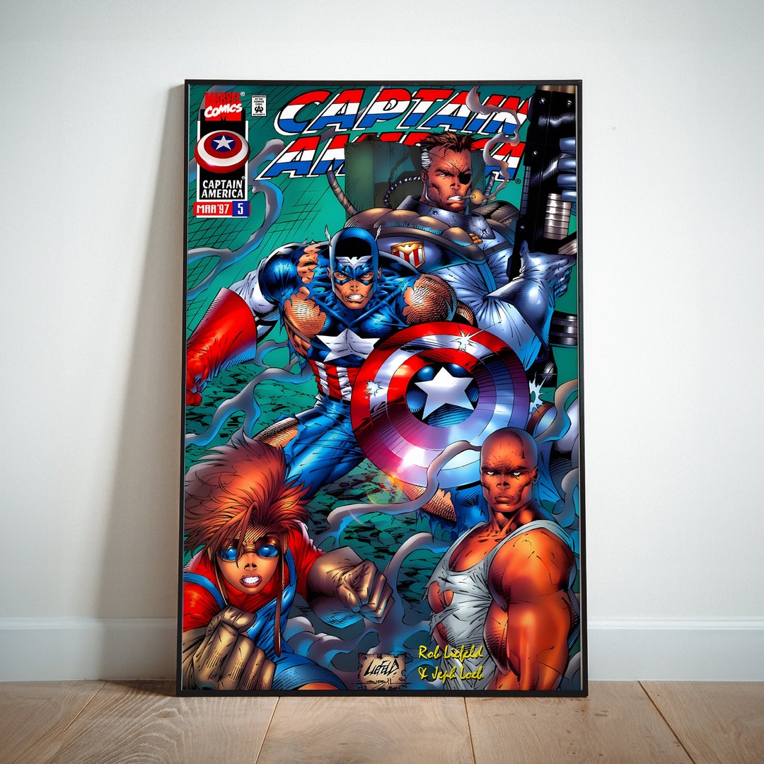 Captain America Comic Poster, Marvel Comics Poster, Marvel Canvas Wall ...