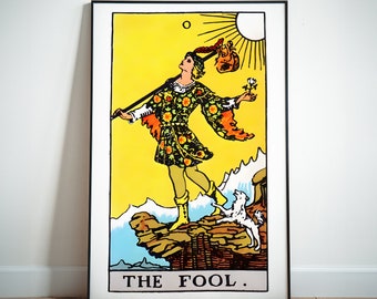 The Fool Tarot Card Poster, Tarot Poster, High Print Quality, Wall Hanging Poster, Home Decoration Gift, Canvas Wall Art, Room Decor