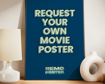 Solicite su propio póster de película, póster de película, impresión de película, arte de pared de lienzo, arte de película, impresión de lienzo, regalo para él Póster de película de lienzo