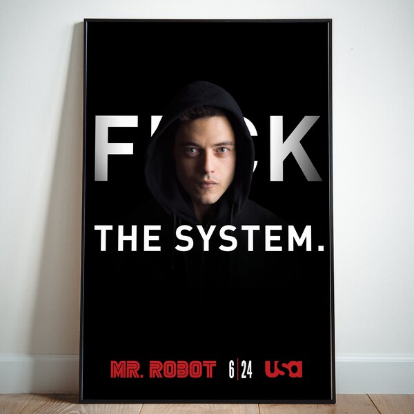 Mr Robot Posters, Movie Posters, Canvas Wall Art, High Quality Print, Wall Print, Canvas wall Print, Frameless Canvas Poster