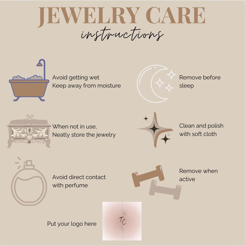Jewellery Care Card Template Small Businesses Templates Jewellery Store Jewellery Care Card Template Small Businesses Templates Jewellery Store