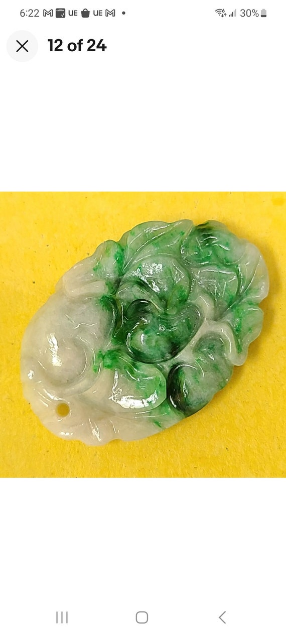 Imperial Jade Pendant Vintage Antique Chinese Han… - image 9