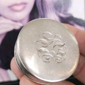 Vintage LEONORA DOSKOW Pill Box Snuff Box Sterling Silver 925 Jewelry Box Round 1.6&quot; ROUND RM1