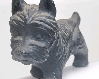 Vintage Yorkshire Terrier Miniature Bronze Statue Figurine 3" L RM1