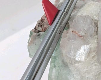 Stylo à bille Virgin Atlantic Airways, chrome, avion à réaction avec aileron rouge, objet de collection